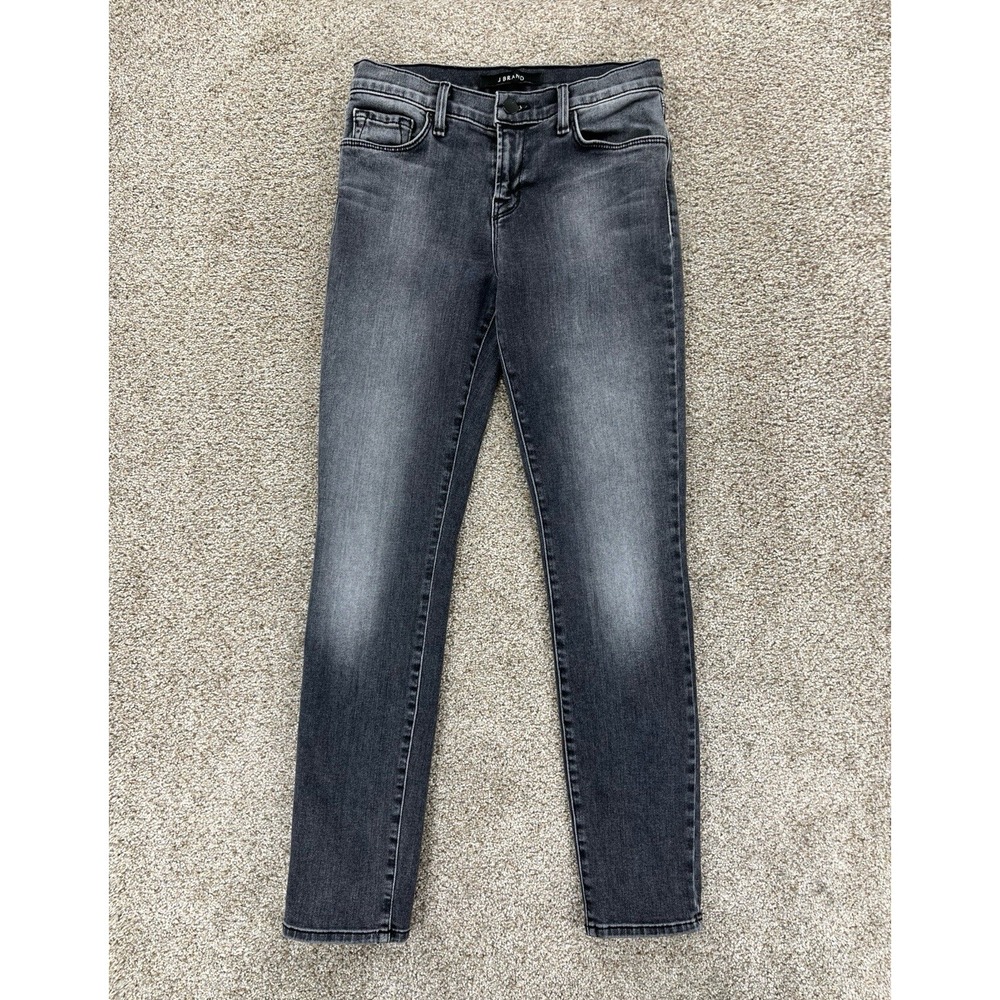 J BRAND Jeans Womens 26 Gray Ankle Skinny Faithful Wash‎ Mid Rise Stretch Denim